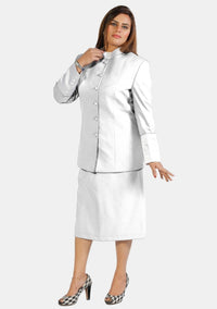 eClergy's Clerical Skirt Suit White