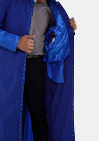 Cornelius Mens Roman Cassock Royal Blue with Satin Cuff