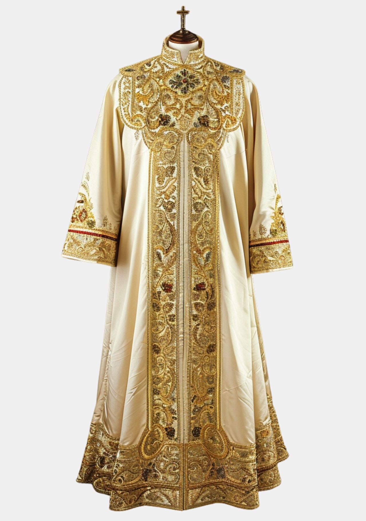 Designer Clergy Robe for Women with Shiny Gold Details – eClergys