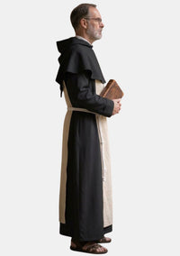 Dominican Monk Habit Black with Off-White Scapular