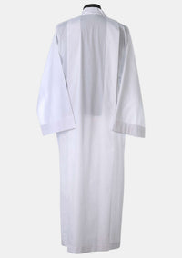 Double Pleat Pastor Alb for Men