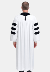 James Pulpit Robe for Men White and Black