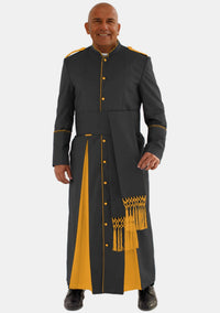 Eliam Clergy Robe for Men Black and Gold