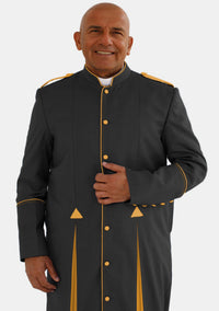 Eliam Clergy Robe for Men Black and Gold