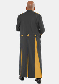 Eliam Clergy Robe for Men Black and Gold