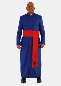 Men Royal Blue with Red Trim eClergys Robe