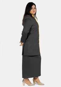 Female Black Ministerial Suit with Contrast