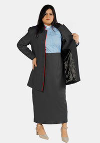 Female Black Ministerial Suit with Contrast