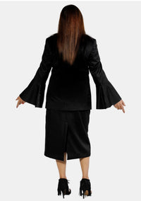 eClergy's Suit Flare Sleeve Black White