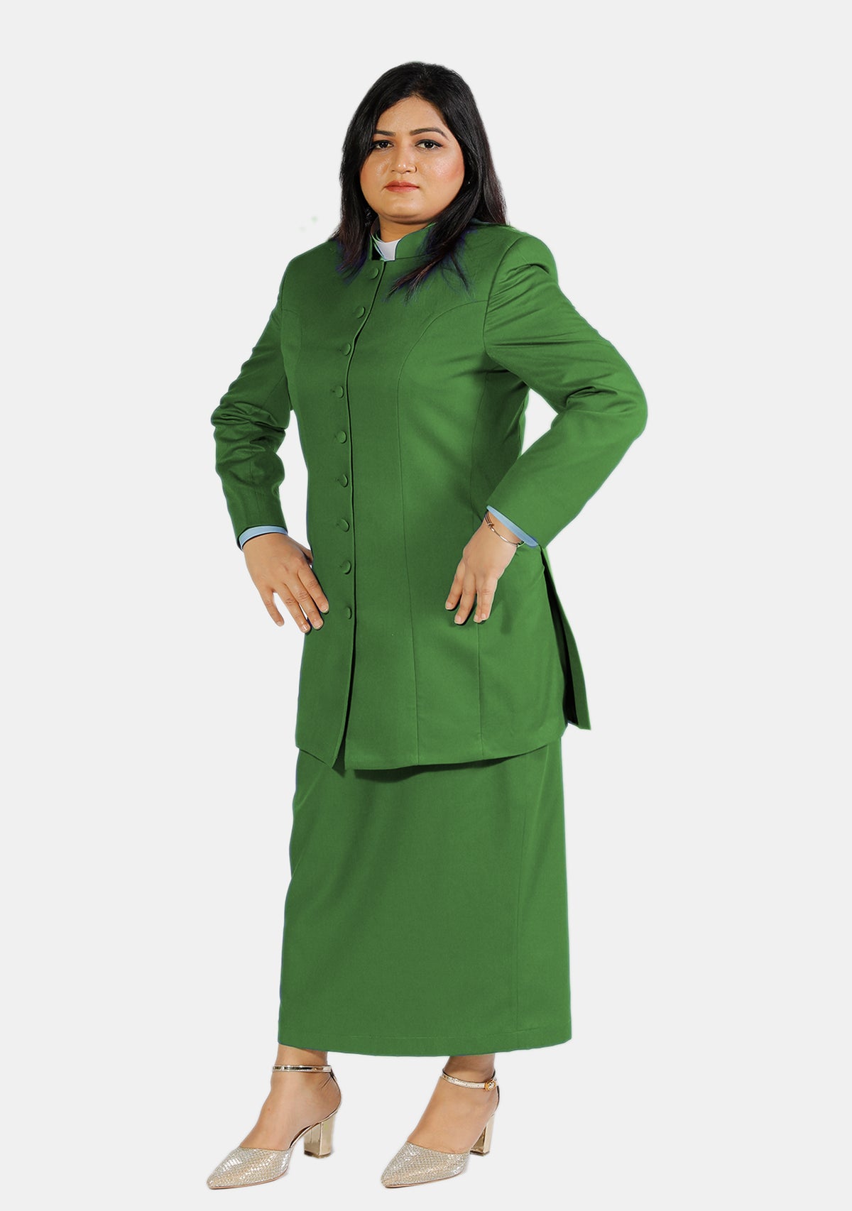 Female Green Clergy Suit