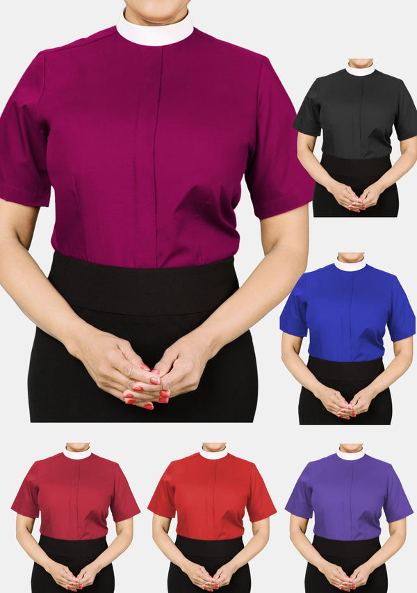 Female Neckband Clergy Shirts