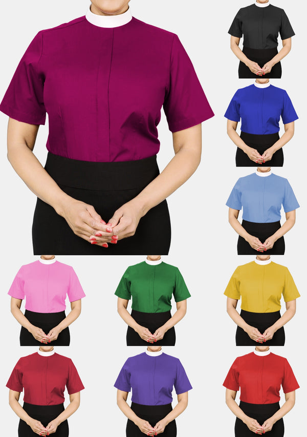 Female Neckband Clergy Shirts