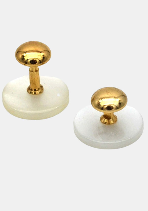 Gold Plastic Tunic Shirt Collar Studs