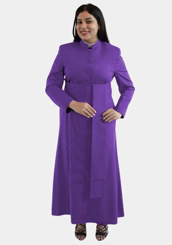 Graceful Clergy Robe for Female Bishop – Purple