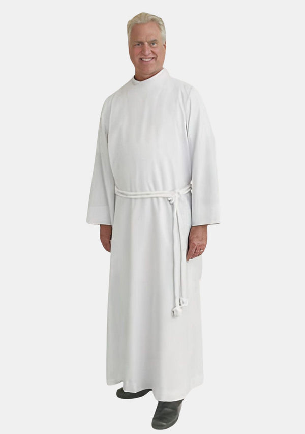 Graceful Front Wrap Clergy Alb for Men