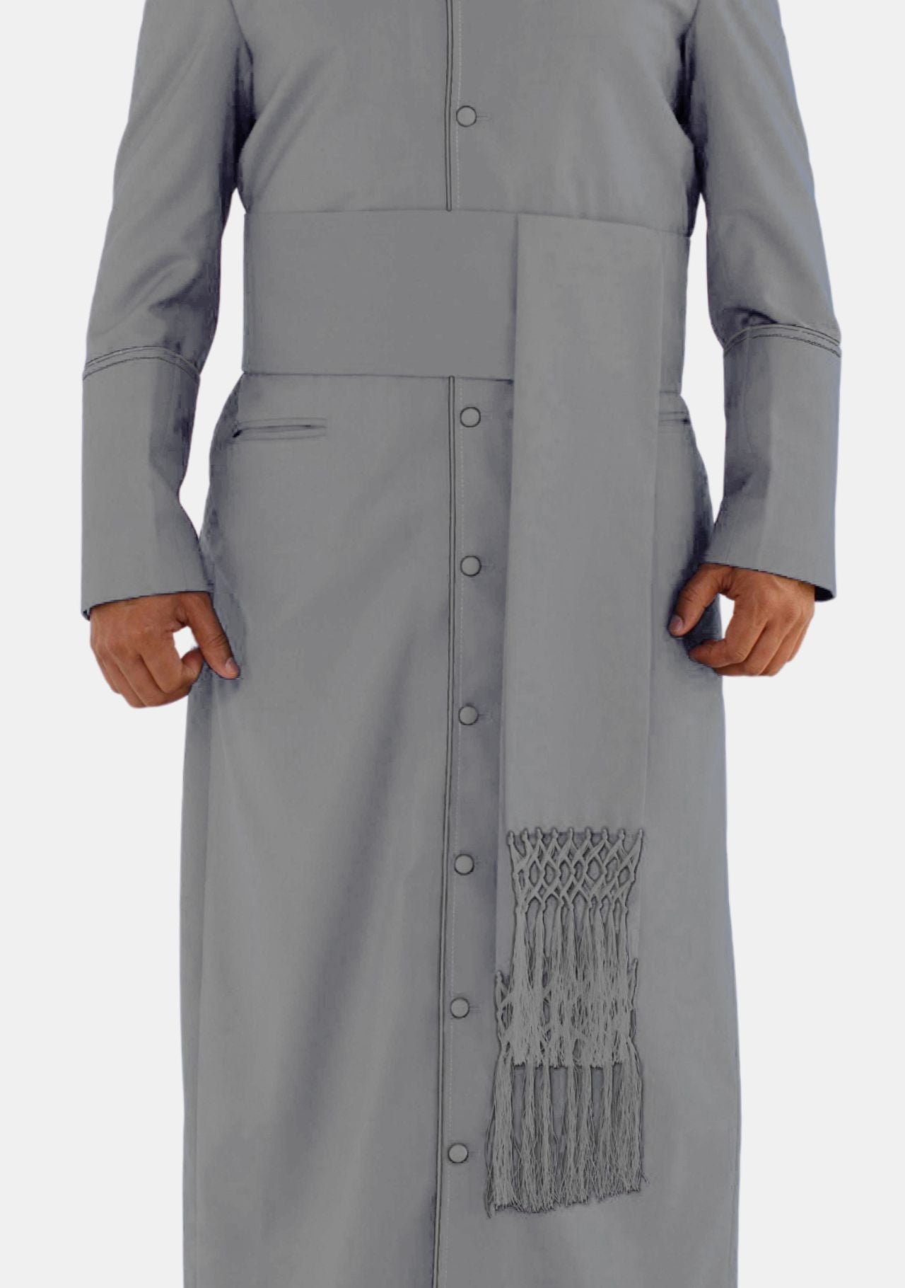 eClergys Gray Band Cincture