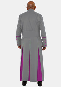 Gray With Red Purple eClergys Men Robe