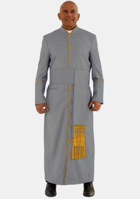 Giovanni Clergy Robes for Men Gray and Gold