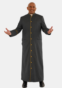 Hadad Black with Gold eClergys Robe