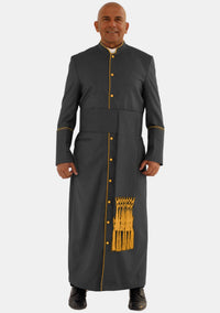 Hadad Black with Gold eClergys Robe