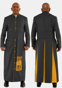 Hadad Black with Gold eClergys Robe