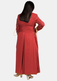 Hadarah Red Cassock with Gold Trim for Ladies