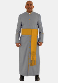 Giovanni Clergy Robes for Men Gray and Gold