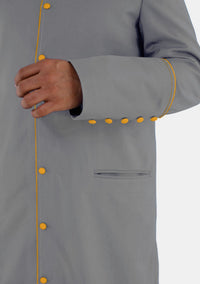 Giovanni Clergy Robes for Men Gray and Gold