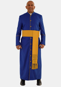 Jezliah Clergy Robe Royal Blue with Gold