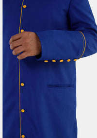 Jezliah Clergy Robe Royal Blue with Gold