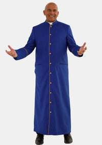 Jezliah Clergy Robe Royal Blue with Gold