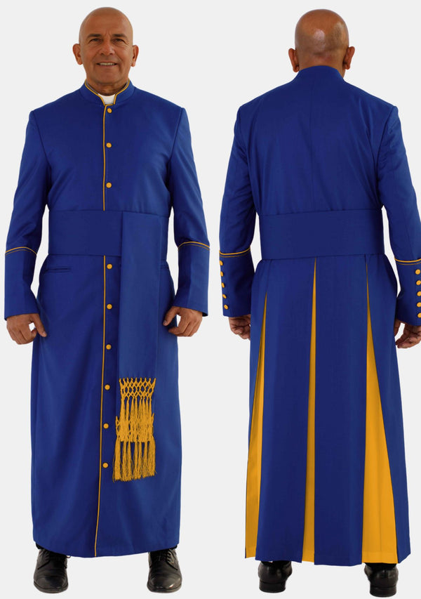 Jezliah Clergy Robe Royal Blue with Gold