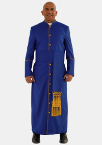 Jezliah Clergy Robe Royal Blue with Gold