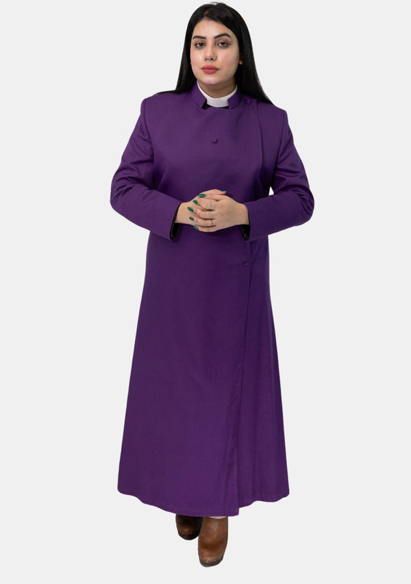 Elegant Women Anglican Bishop Cassock – Purple