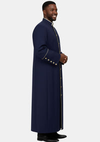 Lemuel Clergy Robe for Men Navy Blue and Gold
