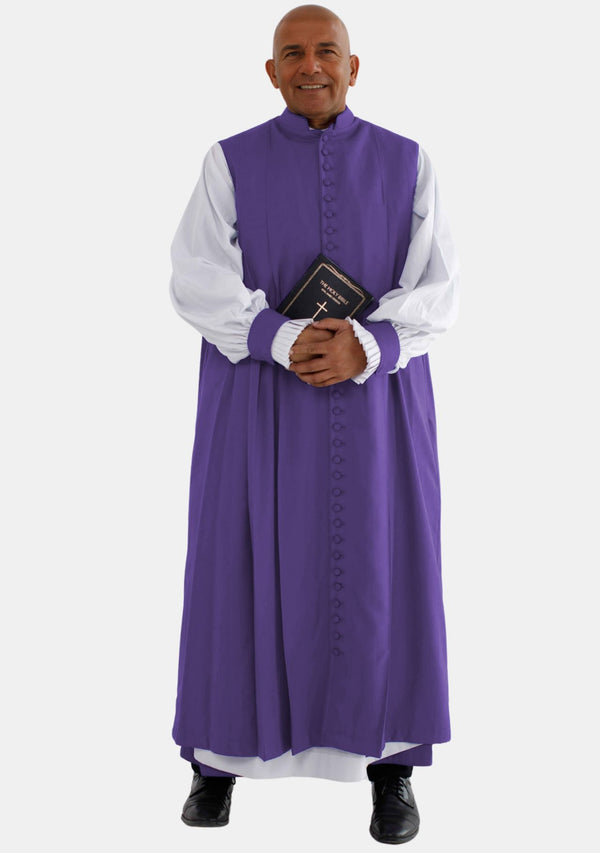 Liam 33 Buttons Roman Purple Clergy Chimere for Men