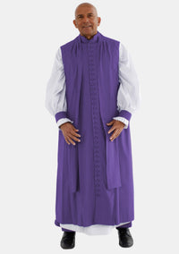 Liam 33 Buttons Roman Purple Clergy Chimere for Men