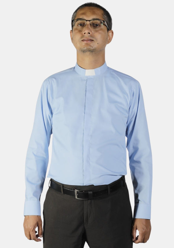 Light Blue Tab Collar eClergy's Shirt