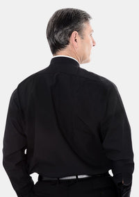 Black Tonsure Collar Clerical Shirt