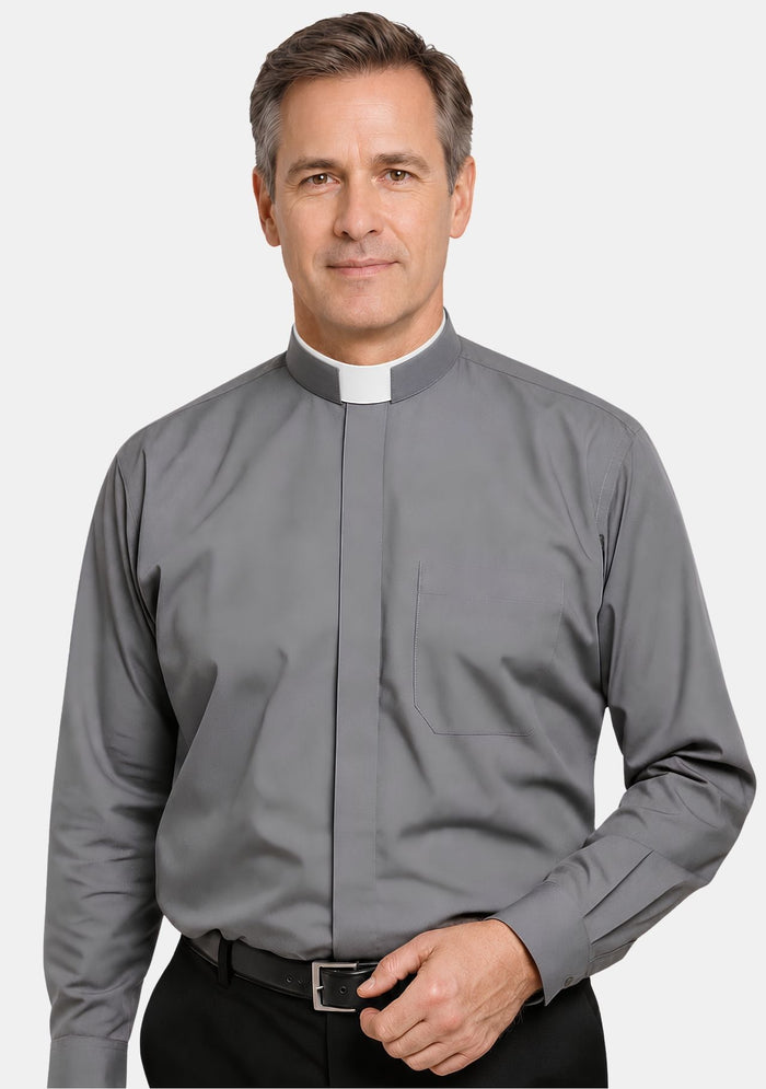 Grey Roman Collar eClergy's Shirt