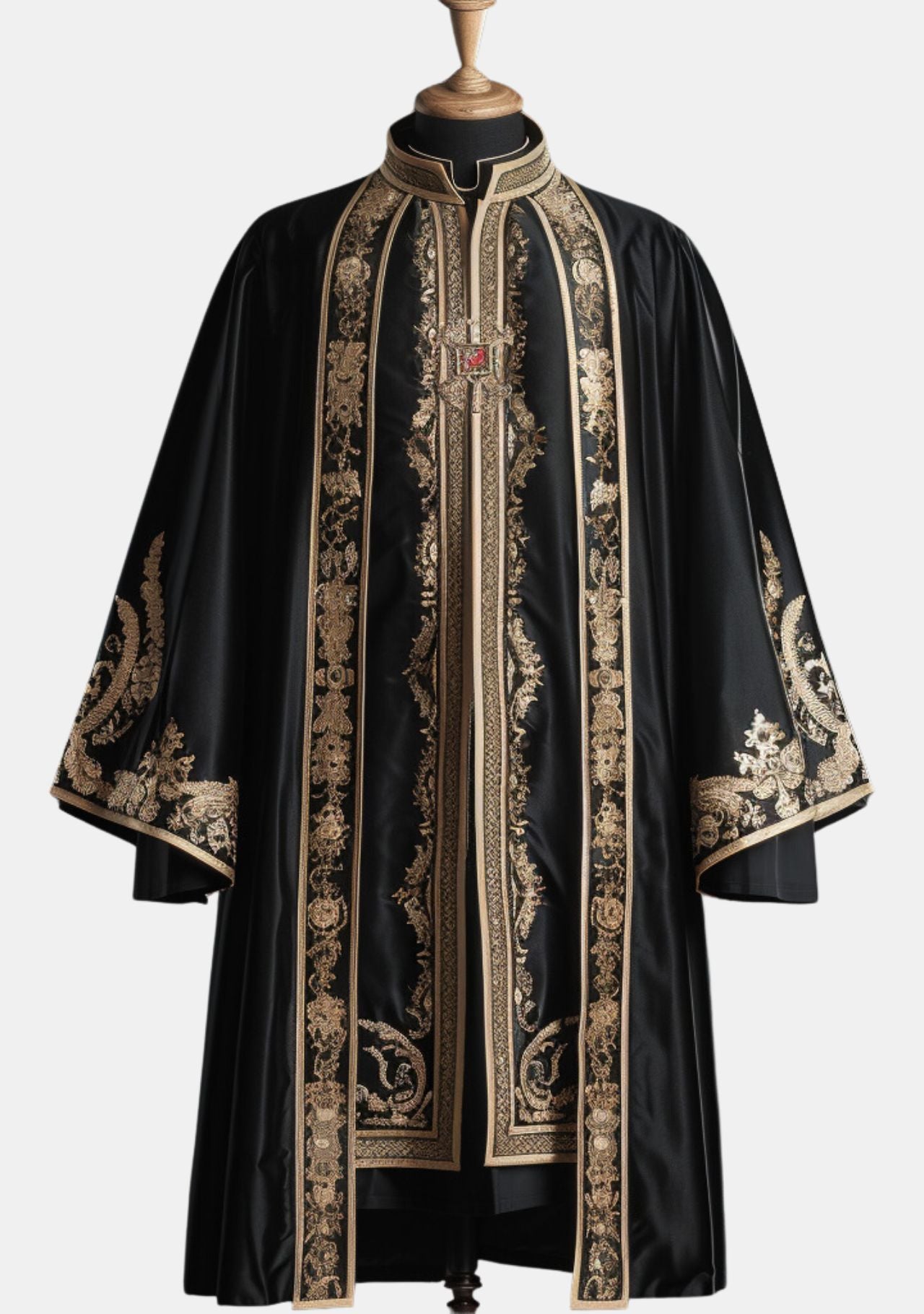 Jonas Luxurious Clergy Robe Black