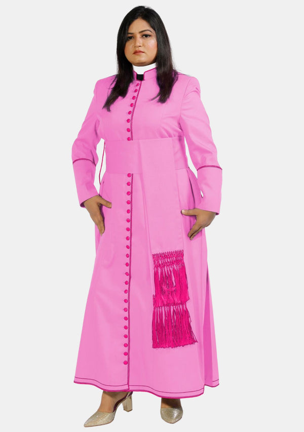 Deborah Cassock Pink with Red Purple Contrast