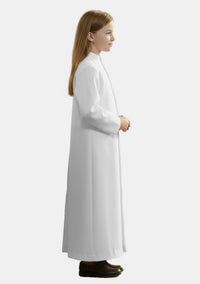 Madilyn White Altar Assistant Cassock for Girls