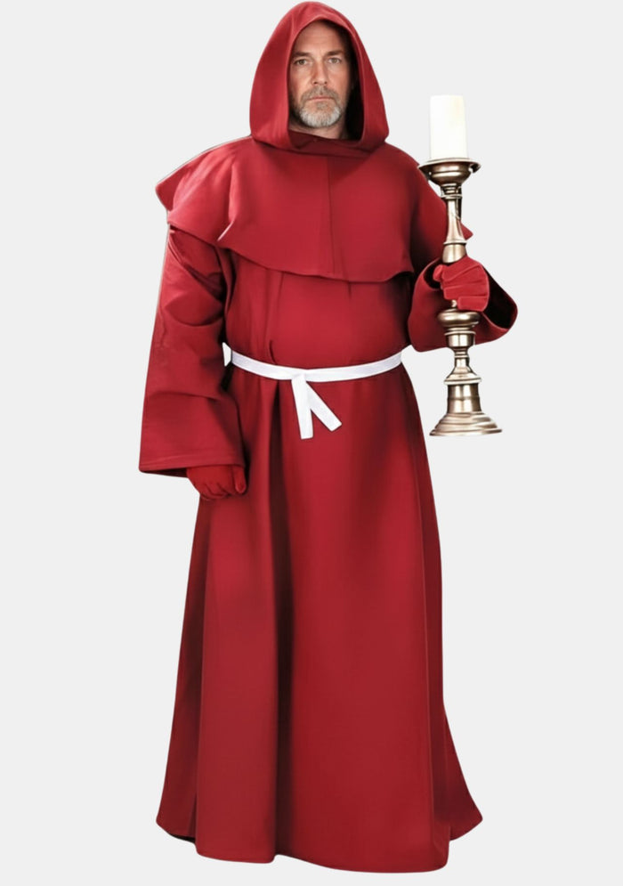 Medieval Red Monk Robe