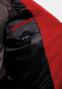 Men Clergy Long Vest Red