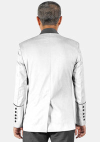 White Black Preaching Jacket for Clergy