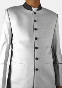 White Black Preaching Jacket for Clergy