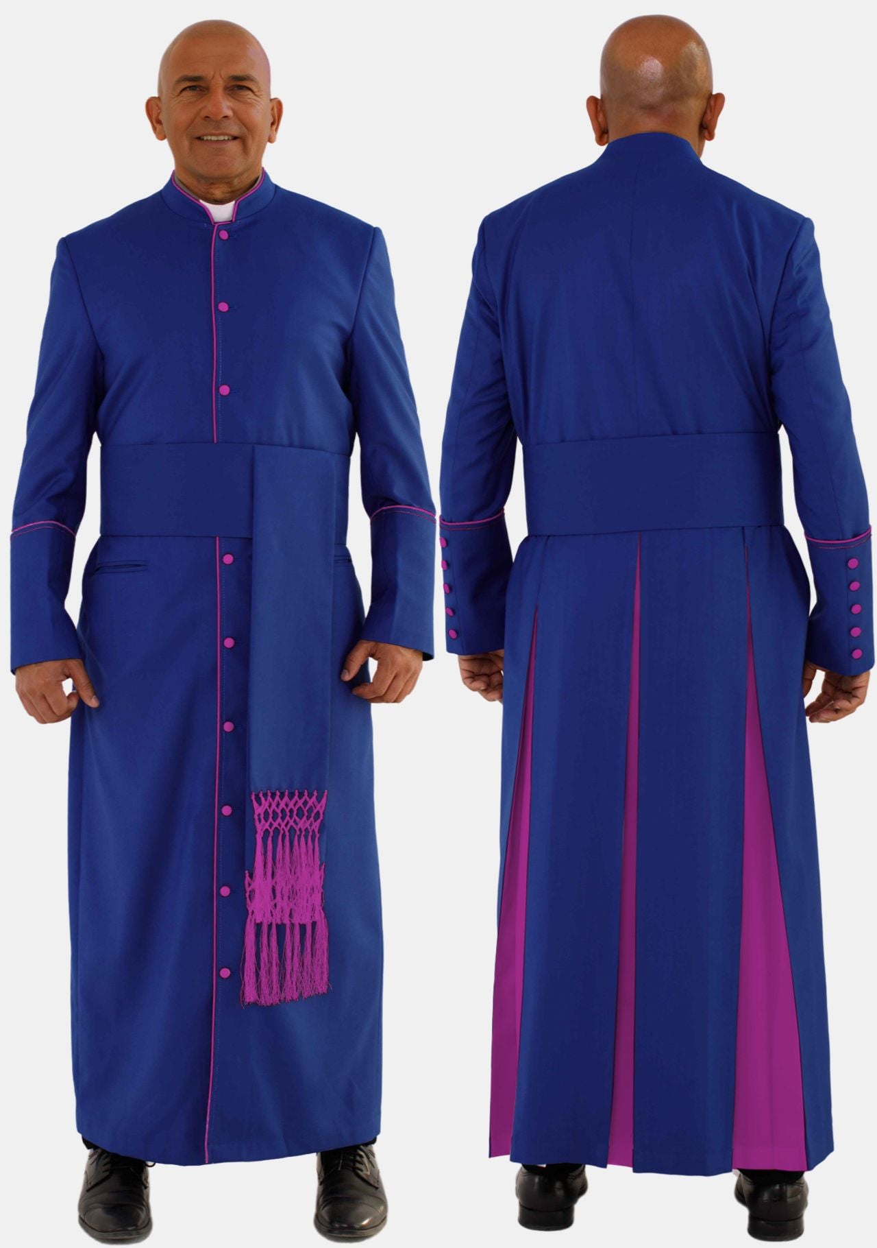 Royal Blue with Red Purple eClergys Robe for Men