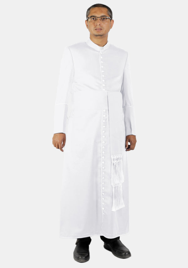 Mens White Cassock for Sacred Duties