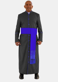 Miquel Black with Royal Blue eClergys Robe
